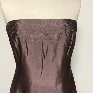 ANNE STANLEY TAFFETA MAXI DRESS